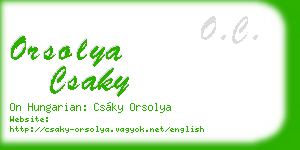 orsolya csaky business card