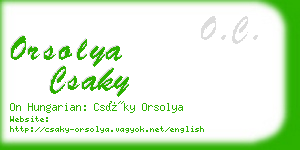 orsolya csaky business card